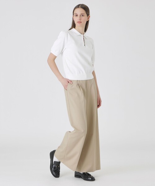 BLUE LABEL CRESTBRIDGE(ブルーレーベルクレストブリッジ)の「コットンポリエステルニットポロ(ポロシャツ・レディース・ブルー系その他2/ホワイト/イエロー/ダークネイビー・38)」の15枚目の写真