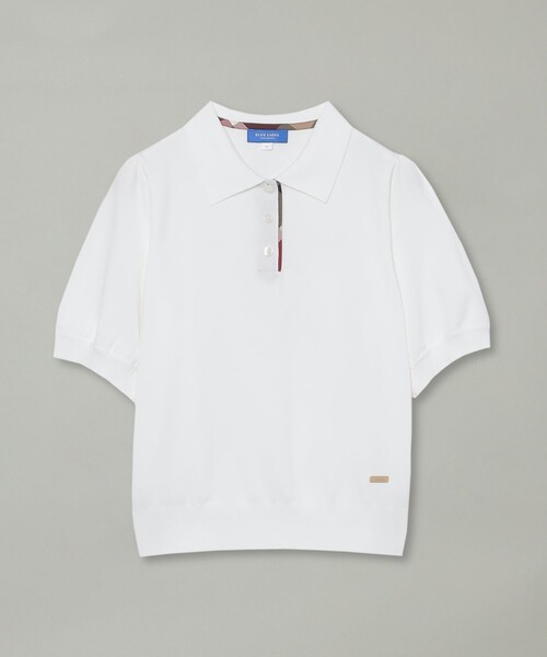 BLUE LABEL CRESTBRIDGE(ブルーレーベルクレストブリッジ)の「コットンポリエステルニットポロ(ポロシャツ・レディース・ブルー系その他2/ホワイト/イエロー/ダークネイビー・38)」の20枚目の写真