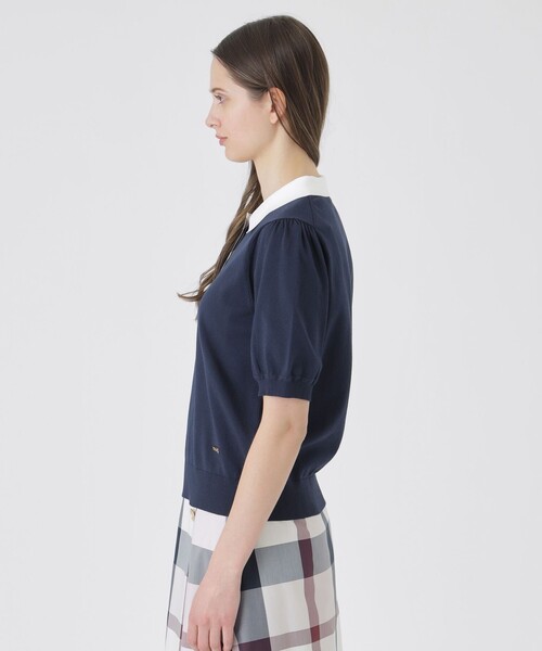 BLUE LABEL CRESTBRIDGE(ブルーレーベルクレストブリッジ)の「コットンポリエステルニットポロ(ポロシャツ・レディース・ブルー系その他2/ホワイト/イエロー/ダークネイビー・38)」の5枚目の写真