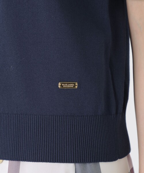 BLUE LABEL CRESTBRIDGE(ブルーレーベルクレストブリッジ)の「コットンポリエステルニットポロ(ポロシャツ・レディース・ブルー系その他2/ホワイト/イエロー/ダークネイビー・38)」の7枚目の写真