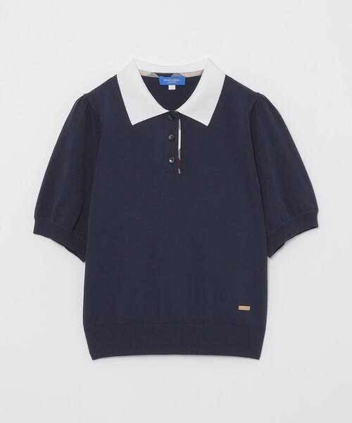 BLUE LABEL CRESTBRIDGE(ブルーレーベルクレストブリッジ)の「コットンポリエステルニットポロ(ポロシャツ・レディース・ブルー系その他2/ホワイト/イエロー/ダークネイビー・38)」の8枚目の写真
