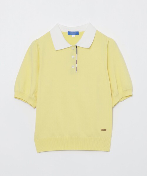 BLUE LABEL CRESTBRIDGE(ブルーレーベルクレストブリッジ)の「コットンポリエステルニットポロ(ポロシャツ・レディース・ブルー系その他2/ホワイト/イエロー/ダークネイビー・38)」の14枚目の写真