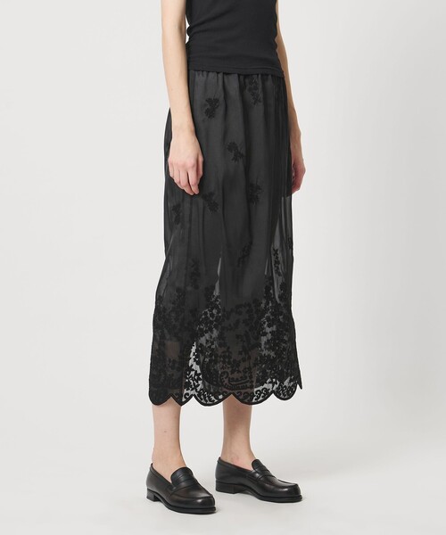 Pheeta（フィータ）の「＜Pheeta＞Maria レース スカート/015C-17（スカート・レディース・ブラック/ホワイト・FREE）」の3枚目の写真