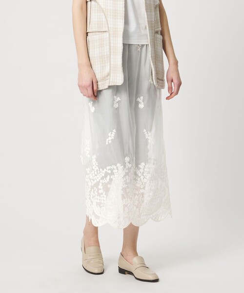 Pheeta（フィータ）の「＜Pheeta＞Maria レース スカート/015C-17（スカート・レディース・ブラック/ホワイト・FREE）」の8枚目の写真