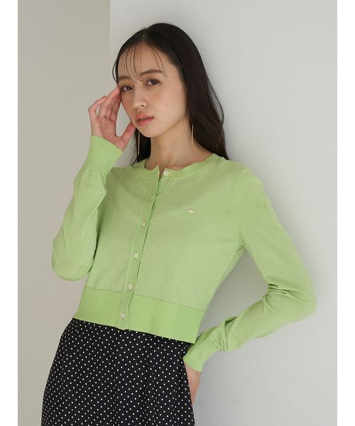 SNIDEL（スナイデル）の「UVカットベーシックニットカーディガン（カーディガン/ボレロ・レディース・ピンク/ライム/ホワイト/ネイビー/イエロー・F）」の15枚目の写真