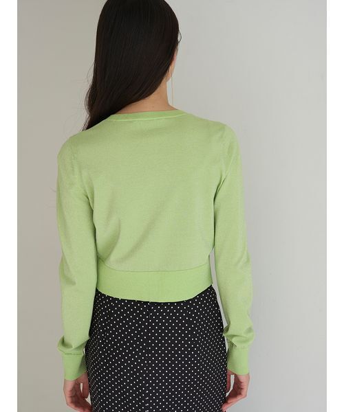 SNIDEL（スナイデル）の「UVカットベーシックニットカーディガン（カーディガン/ボレロ・レディース・ピンク/ライム/ホワイト/ネイビー/イエロー・F）」の6枚目の写真