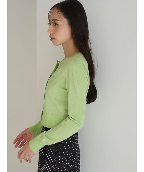 SNIDEL（スナイデル）の「UVカットベーシックニットカーディガン（カーディガン/ボレロ・レディース・ピンク/ライム/ホワイト/ネイビー/イエロー・F）」の7枚目の写真