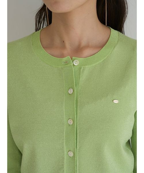 SNIDEL（スナイデル）の「UVカットベーシックニットカーディガン（カーディガン/ボレロ・レディース・ピンク/ライム/ホワイト/ネイビー/イエロー・F）」の8枚目の写真