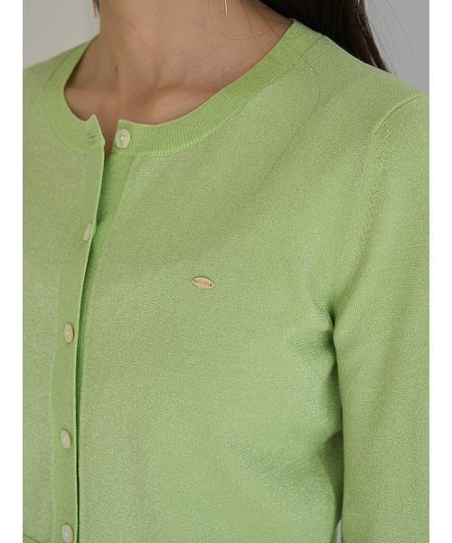 SNIDEL（スナイデル）の「UVカットベーシックニットカーディガン（カーディガン/ボレロ・レディース・ピンク/ライム/ホワイト/ネイビー/イエロー・F）」の9枚目の写真