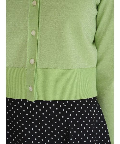 SNIDEL（スナイデル）の「UVカットベーシックニットカーディガン（カーディガン/ボレロ・レディース・ピンク/ライム/ホワイト/ネイビー/イエロー・F）」の10枚目の写真