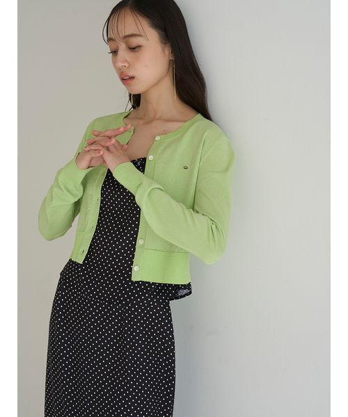 SNIDEL（スナイデル）の「UVカットベーシックニットカーディガン（カーディガン/ボレロ・レディース・ピンク/ライム/ホワイト/ネイビー/イエロー・F）」の12枚目の写真