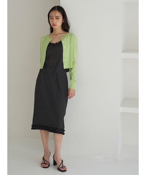 SNIDEL（スナイデル）の「UVカットベーシックニットカーディガン（カーディガン/ボレロ・レディース・ピンク/ライム/ホワイト/ネイビー/イエロー・F）」の13枚目の写真