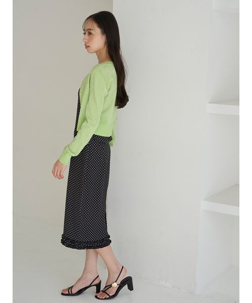 SNIDEL（スナイデル）の「UVカットベーシックニットカーディガン（カーディガン/ボレロ・レディース・ピンク/ライム/ホワイト/ネイビー/イエロー・F）」の14枚目の写真