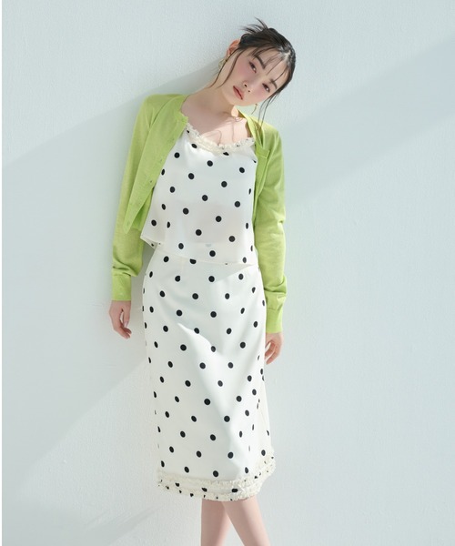 SNIDEL（スナイデル）の「UVカットベーシックニットカーディガン（カーディガン/ボレロ・レディース・ピンク/ライム/ホワイト/ネイビー/イエロー・F）」の19枚目の写真