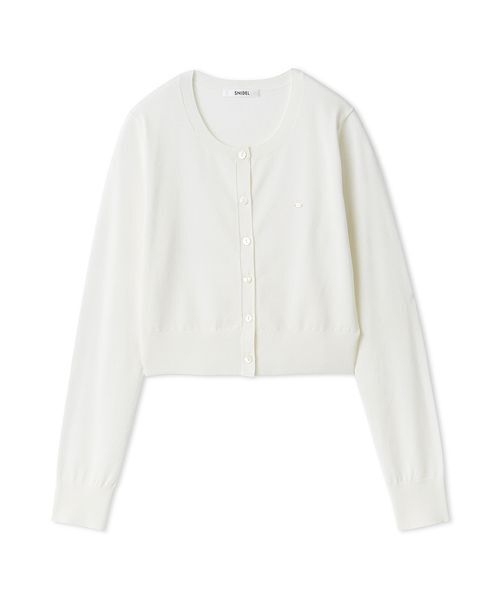 SNIDEL（スナイデル）の「UVカットベーシックニットカーディガン（カーディガン/ボレロ・レディース・ピンク/ライム/ホワイト/ネイビー/イエロー・F）」の19枚目の写真