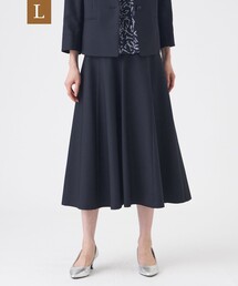 【L】【美シリーズ・セットアップ対応・ウォッシャブル】オックスストレッチフレアスカート