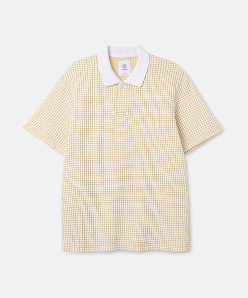 SEAGREEN(シーグリーン)の「SEAGREEN(シーグリーン) BIG WAFFLE POLO(ポロシャツ・メンズ・イエロー/ロイヤルブルー/ネイビー/ブラウン/サックスブルー/ブラック・4/2/3)」の6枚目の写真