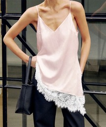 Miniministore（ミニミニストア）の「サテン調レーストリムキャミソールVネック（キャミソール）」