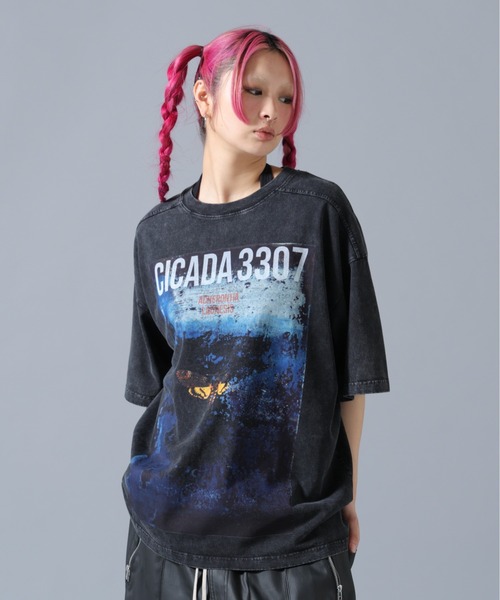 DANKE SCHON(ダンケシェーン)の「DankeSchon/ダンケシェーン/CHEMICAL S/S Tee CICADA(Tシャツ/カットソー・レディース・ブラック・L/M)」の14枚目の写真