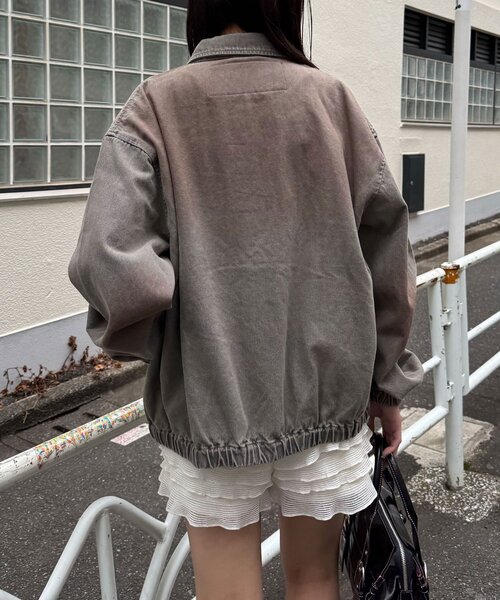 CIAOPANIC（チャオパニック）の「フェードデニムスウィングトップ（デニムジャケット・レディース・グレー/サックスブルー・MEDIUM/LARGE）」の5枚目の写真