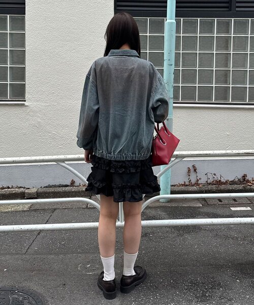 CIAOPANIC（チャオパニック）の「フェードデニムスウィングトップ（デニムジャケット・レディース・グレー/サックスブルー・MEDIUM/LARGE）」の13枚目の写真