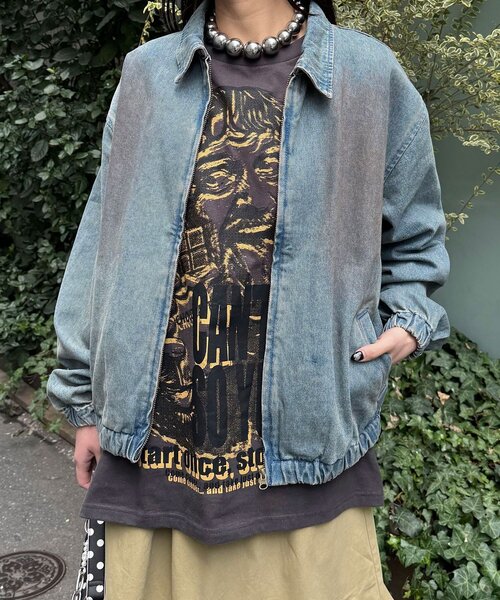 CIAOPANIC（チャオパニック）の「フェードデニムスウィングトップ（デニムジャケット・レディース・グレー/サックスブルー・MEDIUM/LARGE）」の14枚目の写真