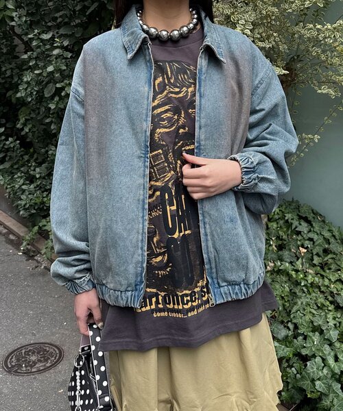 CIAOPANIC（チャオパニック）の「フェードデニムスウィングトップ（デニムジャケット・レディース・グレー/サックスブルー・MEDIUM/LARGE）」の15枚目の写真