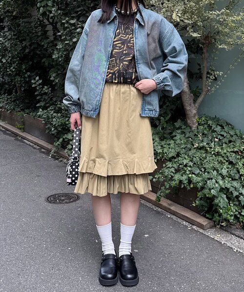 CIAOPANIC（チャオパニック）の「フェードデニムスウィングトップ（デニムジャケット・レディース・グレー/サックスブルー・MEDIUM/LARGE）」の19枚目の写真