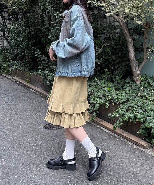 CIAOPANIC（チャオパニック）の「フェードデニムスウィングトップ（デニムジャケット・レディース・グレー/サックスブルー・MEDIUM/LARGE）」の20枚目の写真