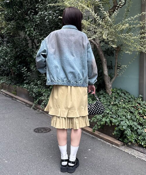 CIAOPANIC（チャオパニック）の「フェードデニムスウィングトップ（デニムジャケット・レディース・グレー/サックスブルー・MEDIUM/LARGE）」の21枚目の写真