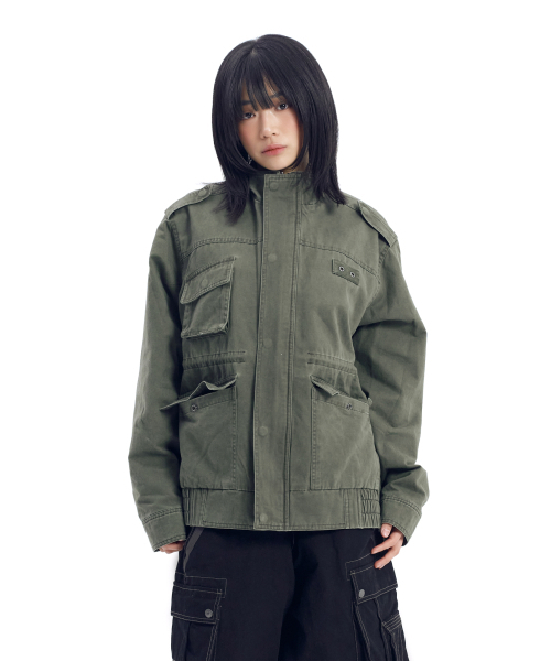 AAKAM(アーカム)の「Nova Drawstring Field Jacket (Khaki)(ミリタリージャケット・レディース・その他・1/2)」の9枚目の写真