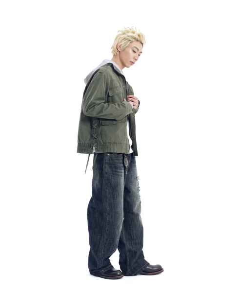 AAKAM(アーカム)の「Nova Drawstring Field Jacket (Khaki)(ミリタリージャケット・レディース・その他・1/2)」の15枚目の写真