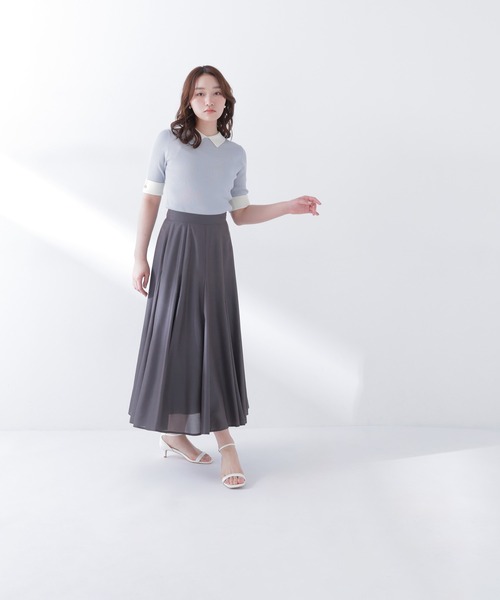 NATURAL BEAUTY BASIC(ナチュラルビューティーベーシック)の「【PS/低身長サイズ】シャイニーシアーボリュームスカート(スカート・レディース・オレンジ系その他/オフホワイト/チャコールグレー・P/S/MEDIUM/SMALL)」の14枚目の写真