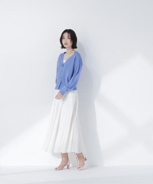 NATURAL BEAUTY BASIC(ナチュラルビューティーベーシック)の「【PS/低身長サイズ】シャイニーシアーボリュームスカート(スカート・レディース・オレンジ系その他/オフホワイト/チャコールグレー・P/S/MEDIUM/SMALL)」の8枚目の写真