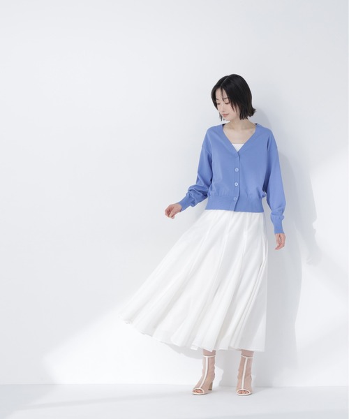 NATURAL BEAUTY BASIC(ナチュラルビューティーベーシック)の「【PS/低身長サイズ】シャイニーシアーボリュームスカート(スカート・レディース・オレンジ系その他/オフホワイト/チャコールグレー・P/S/MEDIUM/SMALL)」の9枚目の写真