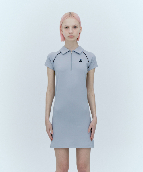 Rest&Recreation（レストアンドレクリエーション）の「COLLAR ZIP-UP DRESS - GREY（ワンピース・レディース・その他・SMALL/MEDIUM）」の3枚目の写真