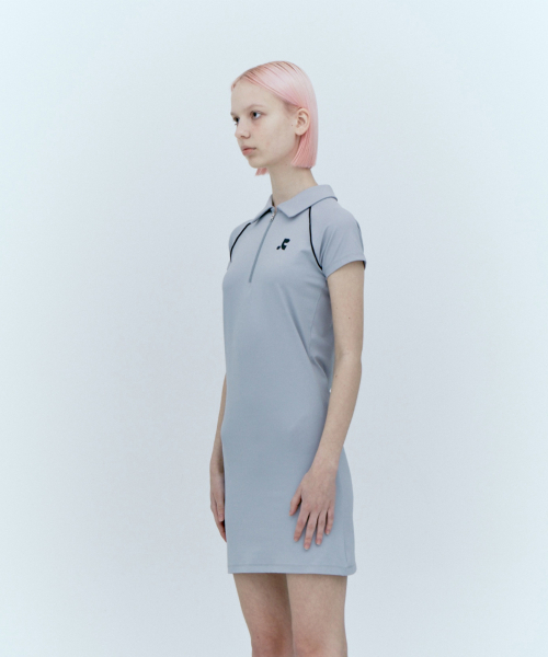 Rest&Recreation（レストアンドレクリエーション）の「COLLAR ZIP-UP DRESS - GREY（ワンピース・レディース・その他・SMALL/MEDIUM）」の4枚目の写真