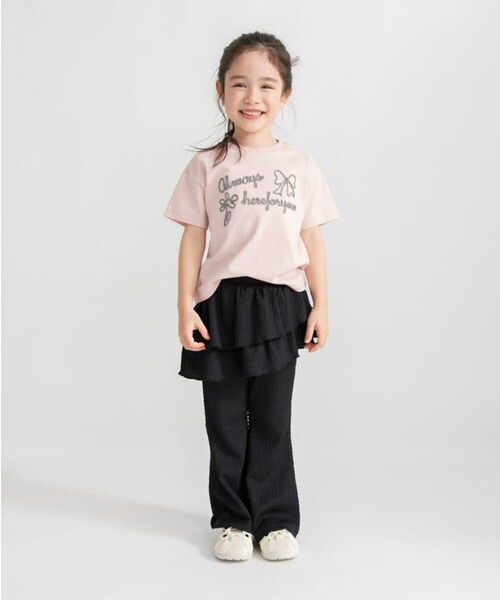 BRANSHES(ブランシェス)の「フリル付きカットフレアパンツ(その他パンツ・キッズ・ブラック/ラベンダー・150/80/120/110/100/130/140/90)」の11枚目の写真