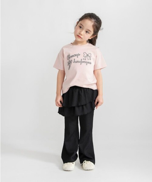 BRANSHES(ブランシェス)の「フリル付きカットフレアパンツ(その他パンツ・キッズ・ブラック/ラベンダー・150/80/120/110/100/130/140/90)」の12枚目の写真