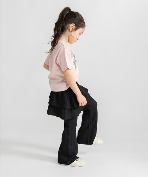 BRANSHES(ブランシェス)の「フリル付きカットフレアパンツ(その他パンツ・キッズ・ブラック/ラベンダー・150/80/120/110/100/130/140/90)」の14枚目の写真