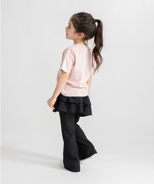 BRANSHES(ブランシェス)の「フリル付きカットフレアパンツ(その他パンツ・キッズ・ブラック/ラベンダー・150/80/120/110/100/130/140/90)」の15枚目の写真