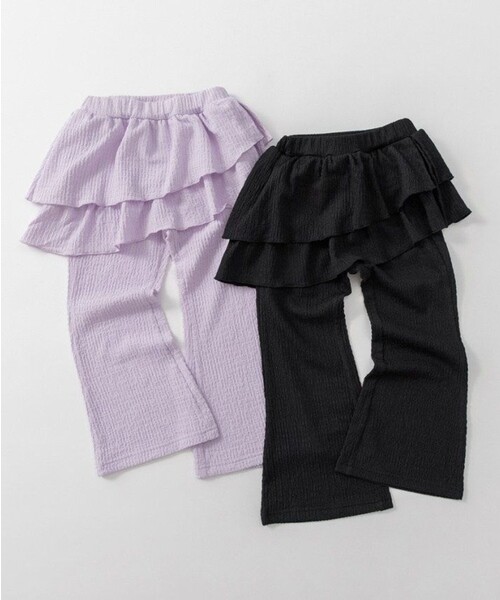 BRANSHES(ブランシェス)の「フリル付きカットフレアパンツ(その他パンツ・キッズ・ブラック/ラベンダー・150/80/120/110/100/130/140/90)」の17枚目の写真