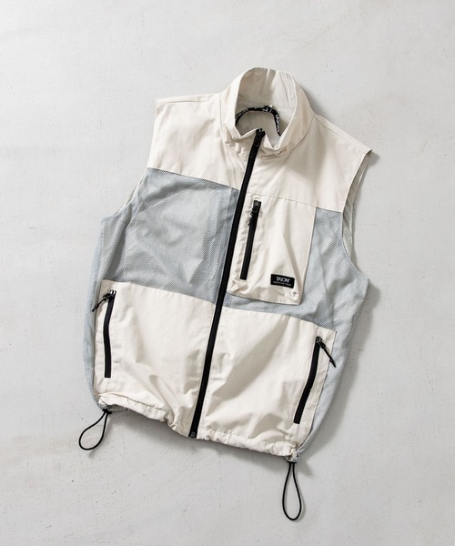 TAION（タイオン）の「【TAION(タイオン)】〈ユニセックス〉ノンダウン マウンテン リバーシブル メッシュベスト（ベスト・メンズ・ライトグレー系5/ブラック系その他4/ネイビー系1/ブラック×パープル/ネイビー系/ブラック系その他3・XL/L/M/S/2XL）」の4枚目の写真