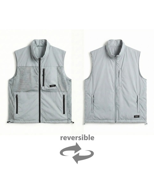 TAION（タイオン）の「【TAION(タイオン)】〈ユニセックス〉ノンダウン マウンテン リバーシブル メッシュベスト（ベスト・メンズ・ライトグレー系5/ブラック系その他4/ネイビー系1/ブラック×パープル/ネイビー系/ブラック系その他3・XL/L/M/S/2XL）」の20枚目の写真