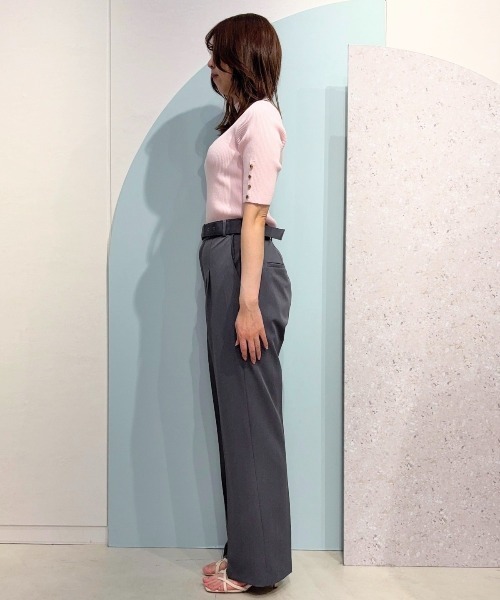 SWINGLE(スウィングル)の「センタープレスストレートパンツ(その他パンツ・レディース・ライトグレー/ライトベージュ/ブルー・SMALL/MEDIUM)」の12枚目の写真
