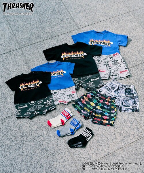 Ampersand（アンパサンド）の「THRASHER　水陸両用パンツ（その他パンツ・キッズ・ブラック/レインボー・120/110/100/90/80/140/130）」の7枚目の写真