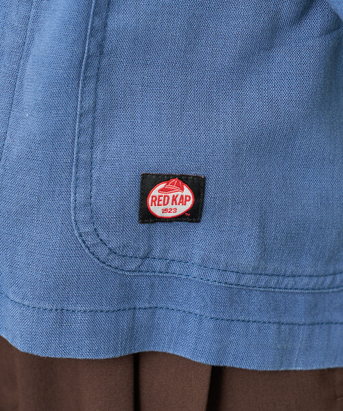 FREAK'S STORE（フリークスストア）の「RED KAP × FREAK'S STORE/レッドキャップ 別注 リネンレーヨンノーカラーVネックジャケット＜セットアップ対応＞（ノーカラージャケット・レディース・ナチュラル/ブルー/ブラック/オリーブ・ﾌﾘ-）」の22枚目の写真