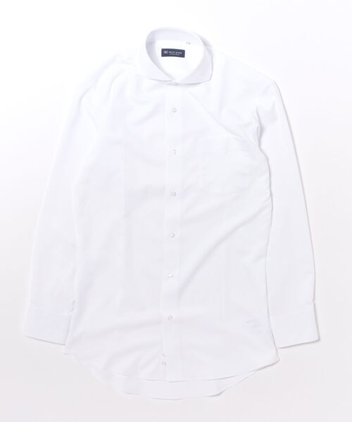 TOKYO SHIRTS(トウキョウシャツ)の「【吸水速乾】【COFREX】形態安定ノンアイロン ホリゾンタルワイド 長袖ビジネスワイシャツ(ビジネスシャツ・メンズ・ホワイト・首回り42cm-裄丈82cm/首回り37cm-裄丈80cm/首回り37cm-裄丈84cm/首回り39cm-裄丈80cm/首回り39cm-裄丈84cm/首回り41cm-裄丈82cm/首回り41cm-裄丈86cm/首回り42cm-裄丈86cm/首回り43cm-裄丈82cm/首回り43cm-裄丈86cm)」の3枚目の写真