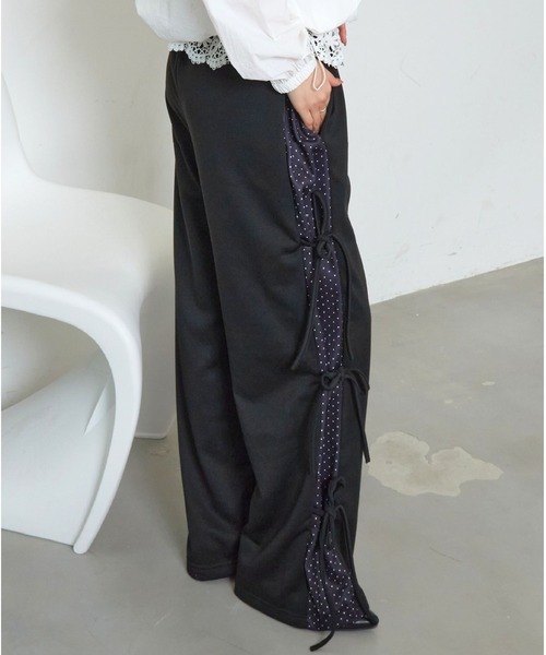 mul.(ムル)の「サイドリボンドットパンツ(その他パンツ・レディース・サックスブルー/ブラック・FREE)」の13枚目の写真