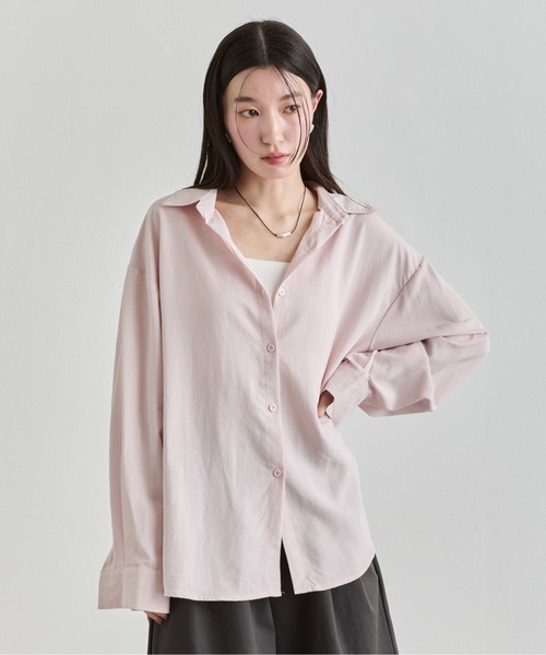 NUJOH(ヌゾ)の「Loose Basic Shirt / ルーズベーシックシャツ(シャツ/ブラウス・レディース・イエロー/ミント/ライトブルー/アイボリー/ピンク・FREE)」の1枚目の写真